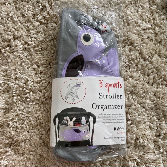 3 Sprouts Stroller Organizer - Rabbit - Picture 3 of 4